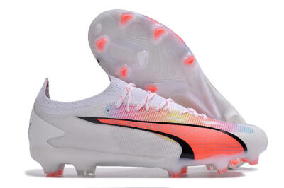 Puma Ultra Ultimate FG Low-Tops Football Boots - White/Red/Black