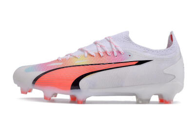 Puma Ultra Ultimate FG Low-Tops Football Boots - White/Red/Black