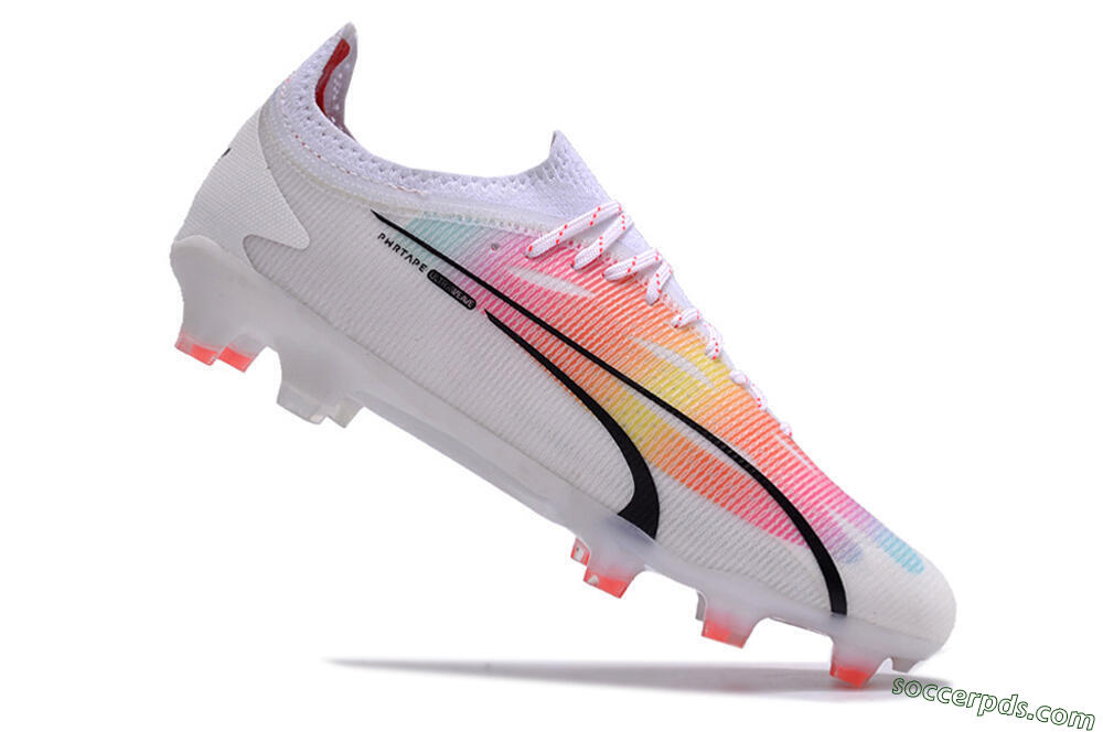 Puma Ultra Ultimate FG Low-Tops Football Boots - White/Red/Black 4