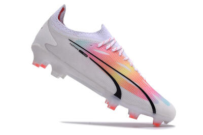 Puma Ultra Ultimate FG Low-Tops Football Boots - White/Red/Black