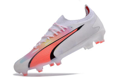 Puma Ultra Ultimate FG Low-Tops Football Boots - White/Red/Black