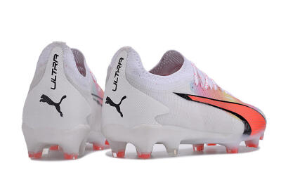 Puma Ultra Ultimate FG Low-Tops Football Boots - White/Red/Black