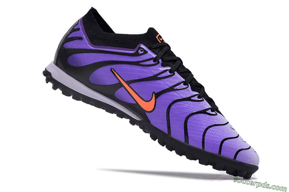 Nike Air Zoom Mercurial Vapor 15 Elite TF Low-Tops Football Shoes - Purple/Black/Orange 4