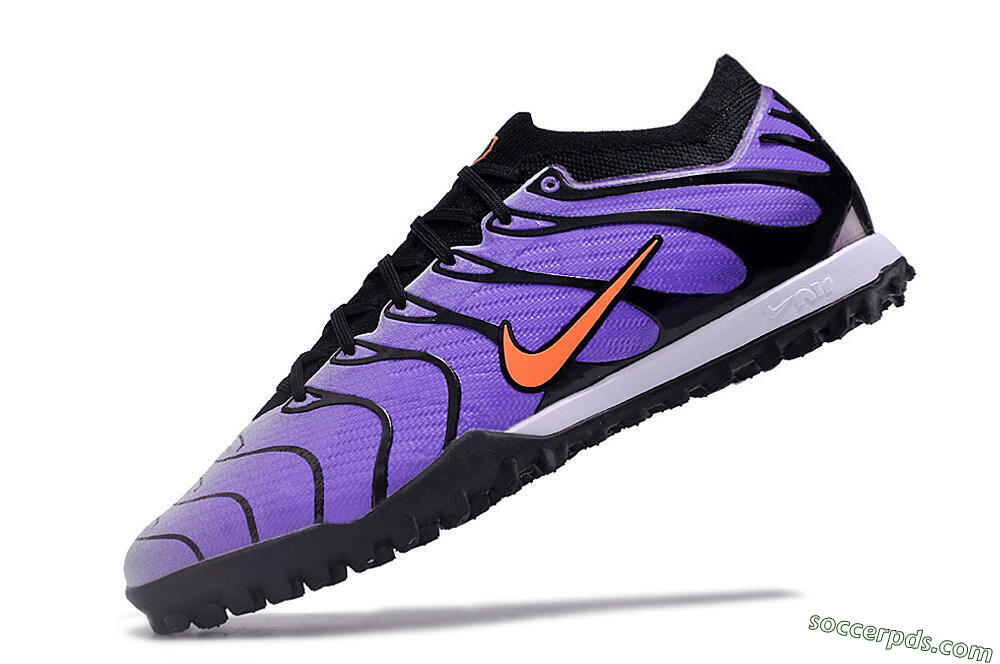 Nike Air Zoom Mercurial Vapor 15 Elite TF Low-Tops Football Shoes - Purple/Black/Orange 5