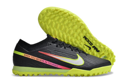 Nike Air Zoom Mercurial Vapor 15 Elite TF Low-Tops Football Shoes - Black/Silver/Green/Red