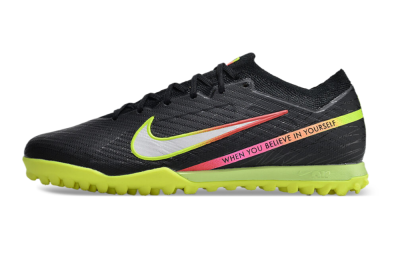 Nike Air Zoom Mercurial Vapor 15 Elite TF Low-Tops Football Shoes - Black/Silver/Green/Red