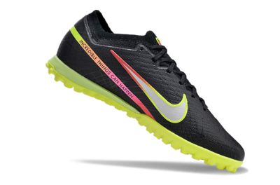 Nike Air Zoom Mercurial Vapor 15 Elite TF Low-Tops Football Shoes - Black/Silver/Green/Red