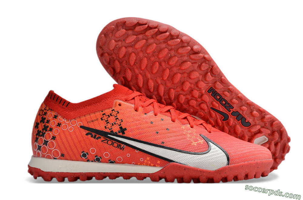 Nike Air Zoom Mercurial Vapor 15 Elite TF Low-Tops Football Shoes - Red/White/Black 1