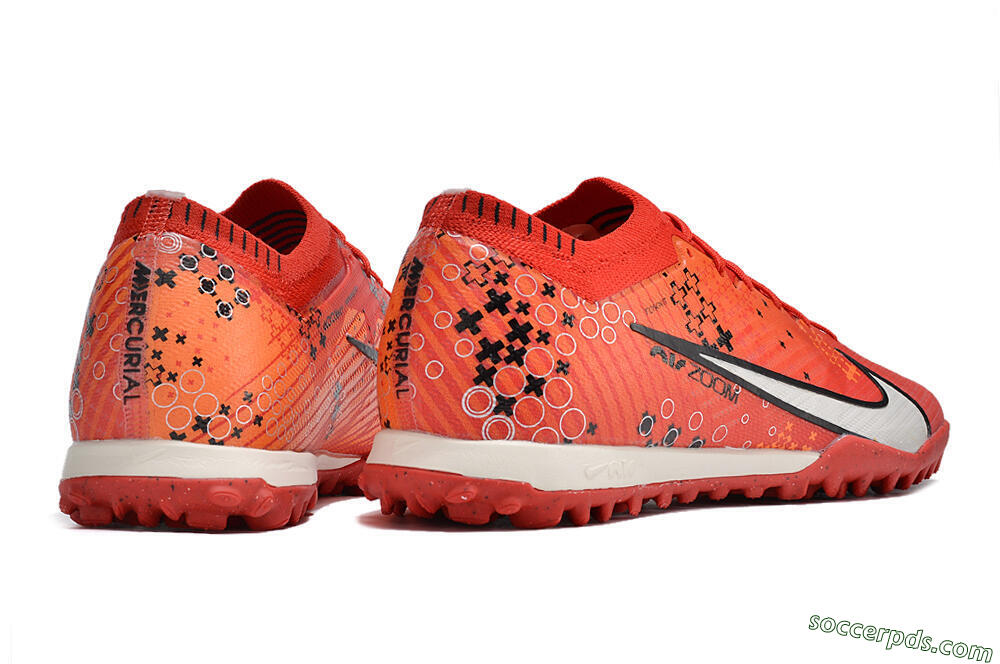 Nike Air Zoom Mercurial Vapor 15 Elite TF Low-Tops Football Shoes - Red/White/Black 6