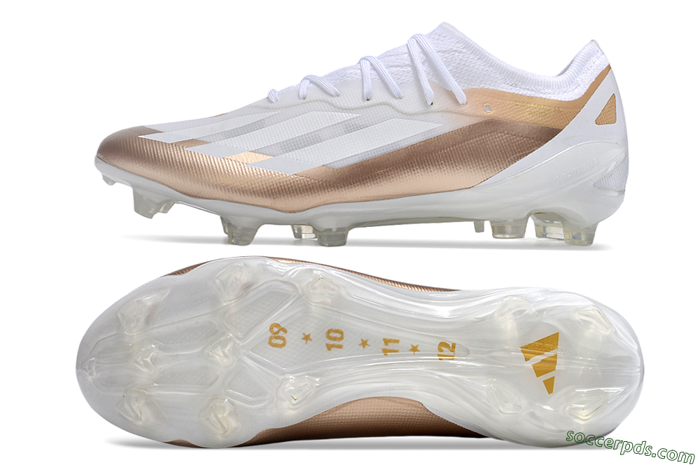 Adidas X Crazyfast.1 FG Low-Tops Football Boots - Silver/White/Brown 0