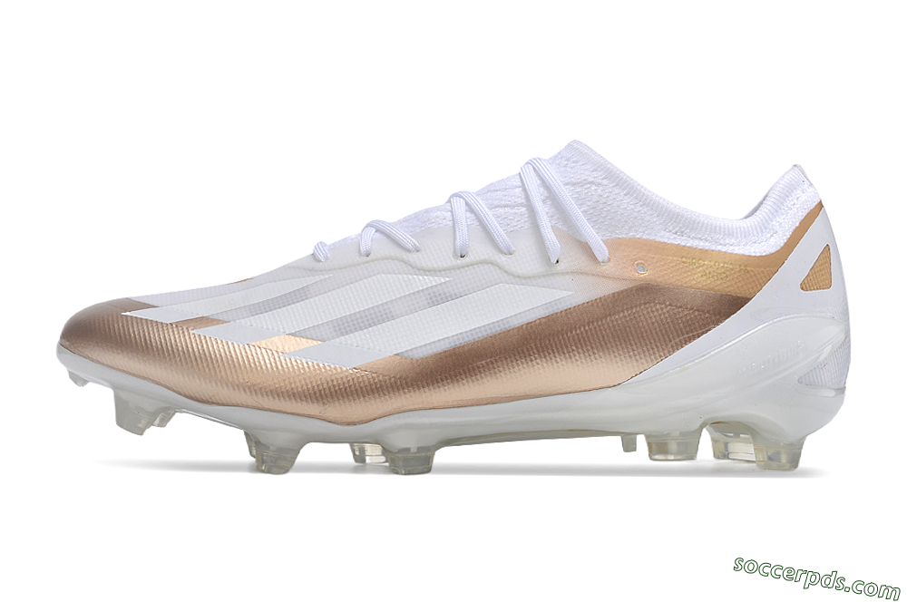 Adidas X Crazyfast.1 FG Low-Tops Football Boots - Silver/White/Brown 2
