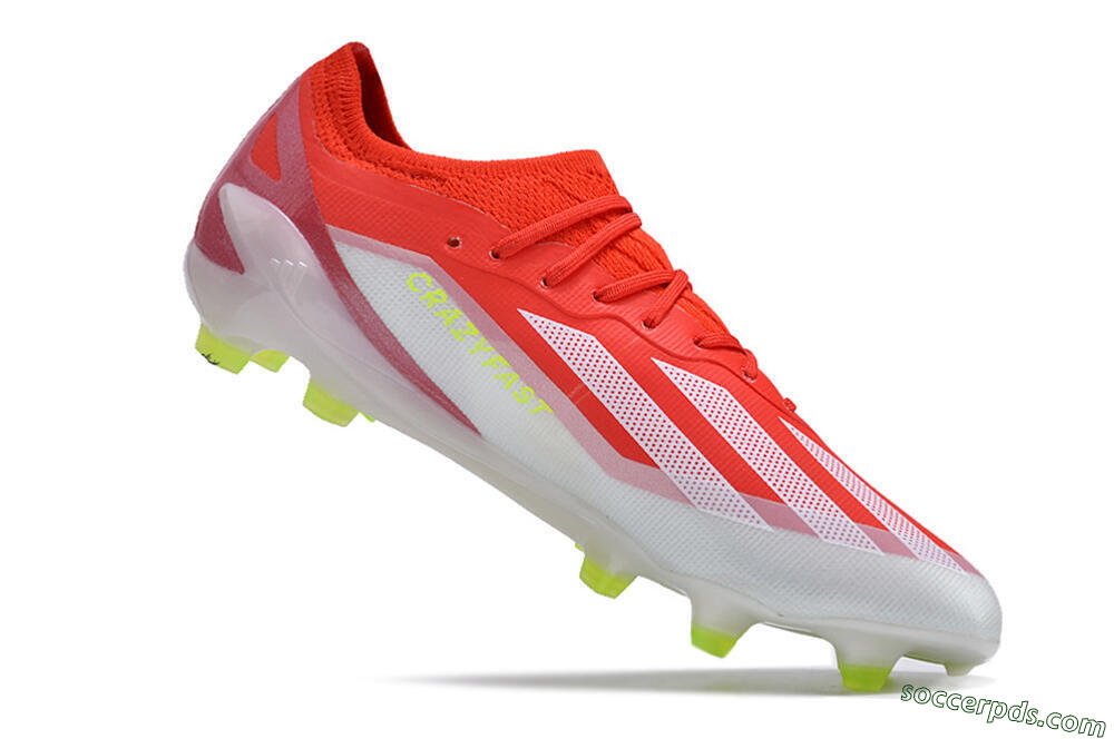 Adidas X Crazyfast.1 FG Low-Tops Football Boots - Red/White/Yellow 4