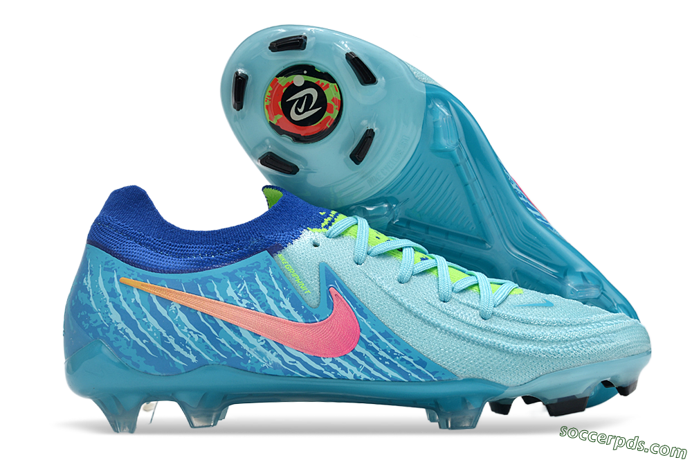 Nike Phantom Luna Elite FG Low-Tops Football Boots - Green/Pink/Orange 1