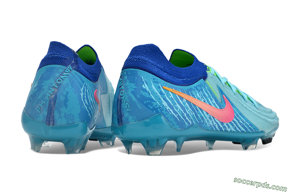Nike Phantom Luna Elite FG Low-Tops Football Boots - Green/Pink/Orange 6