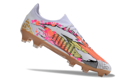 Puma Ultra Ultimate FG Low-Tops Football Boots - White/Black/Blue/Orange