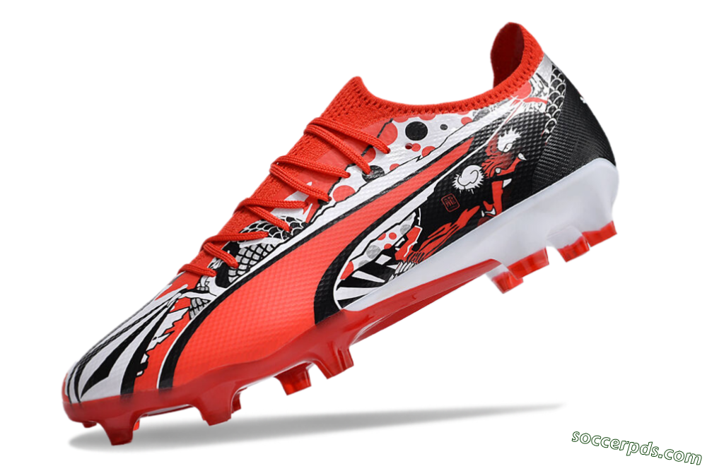 Puma Ultra Ultimate FG Low-Tops Football Boots - Red/White/Black 5