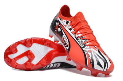 Puma Ultra Ultimate FG Low-Tops Football Boots - Red/White/Black