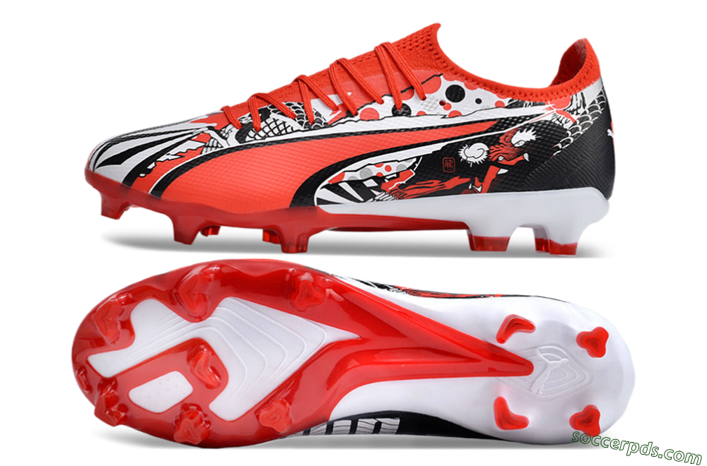 Puma Ultra Ultimate FG Low-Tops Football Boots - Red/White/Black 0