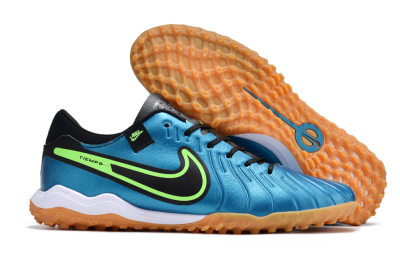 Nike Tiempo Legend 10 Pro TF Low-Tops Football Shoes - Jade/Black/Yellow