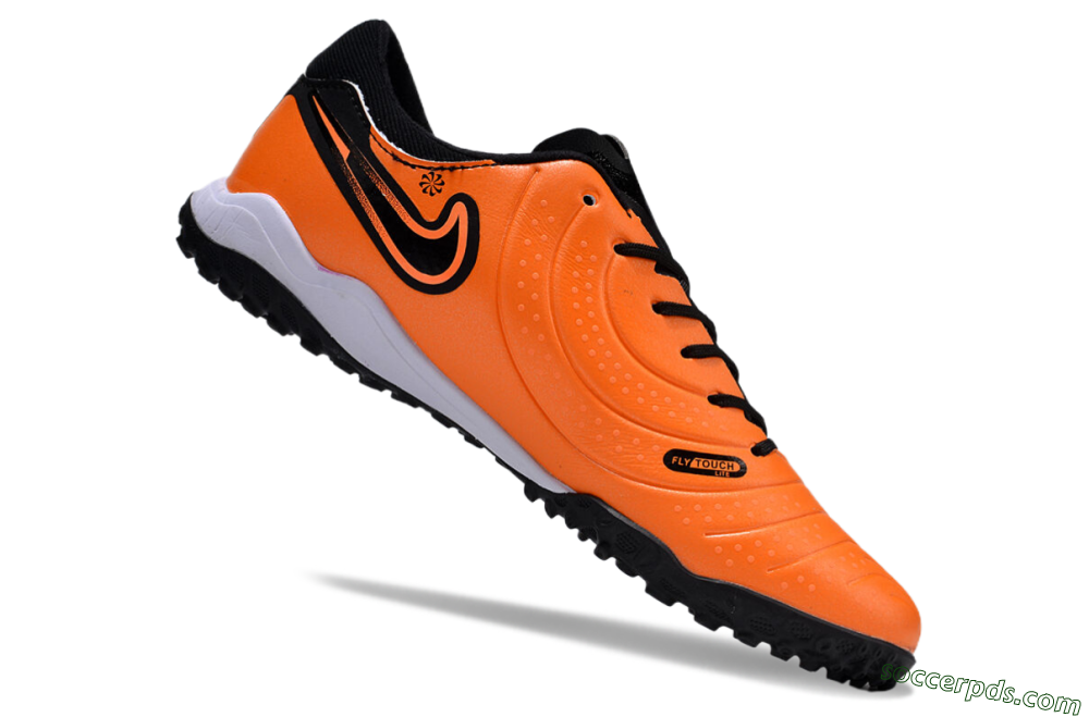 Nike Tiempo Legend 10 Pro TF Low-Tops Football Shoes - Orange/Black/White 5