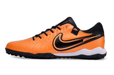 Nike Tiempo Legend 10 Pro TF Low-Tops Football Shoes - Orange/Black/White