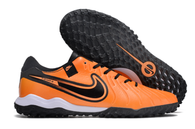 Nike Tiempo Legend 10 Pro TF Low-Tops Football Shoes - Orange/Black/White