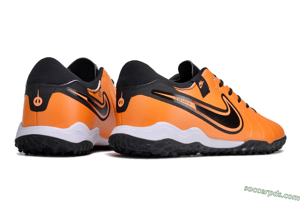 Nike Tiempo Legend 10 Pro TF Low-Tops Football Shoes - Orange/Black/White 6