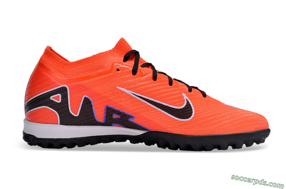 Nike Air Zoom Mercurial Vapor 15 Elite TF Low-Tops Football Shoes - Red/Purple/Black 4