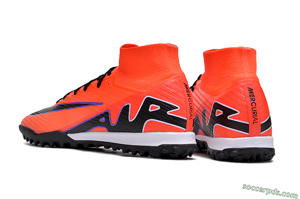 Nike Air Zoom Mercurial Superfly 9 Elite TF High-Tops Football Shoes - Red/Purple/Black 5