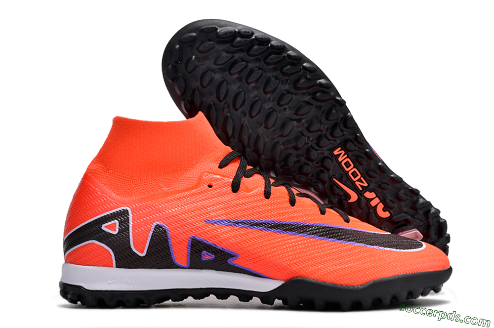 Nike Air Zoom Mercurial Superfly 9 Elite TF High-Tops Football Shoes - Red/Purple/Black 1