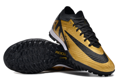 Nike Air Zoom Mercurial Vapor 15 Elite TF Low-Tops Football Shoes - Gold/Black/White
