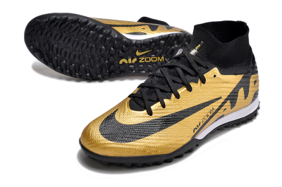 Nike Air Zoom Mercurial Superfly 9 Elite TF High-Tops Football Shoes - Gold/Black/White