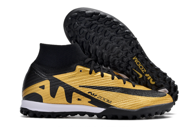 Nike Air Zoom Mercurial Superfly 9 Elite TF High-Tops Football Shoes - Gold/Black/White