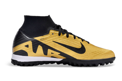 Nike Air Zoom Mercurial Superfly 9 Elite TF High-Tops Football Shoes - Gold/Black/White