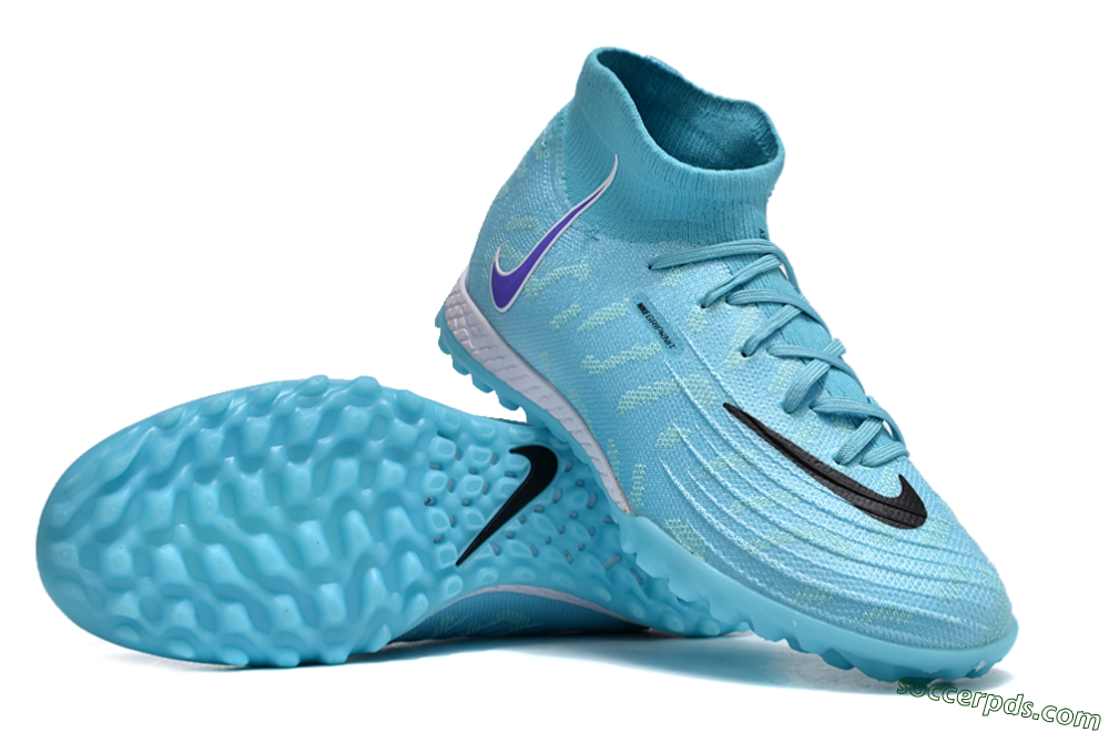 Nike Phantom Luna 2 Elite TF High-Tops Football Shoes - Jade/Purple/Black/White 3
