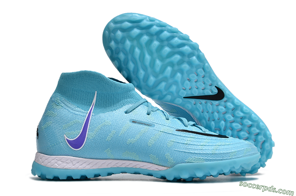 Nike Phantom Luna 2 Elite TF High-Tops Football Shoes - Jade/Purple/Black/White 1