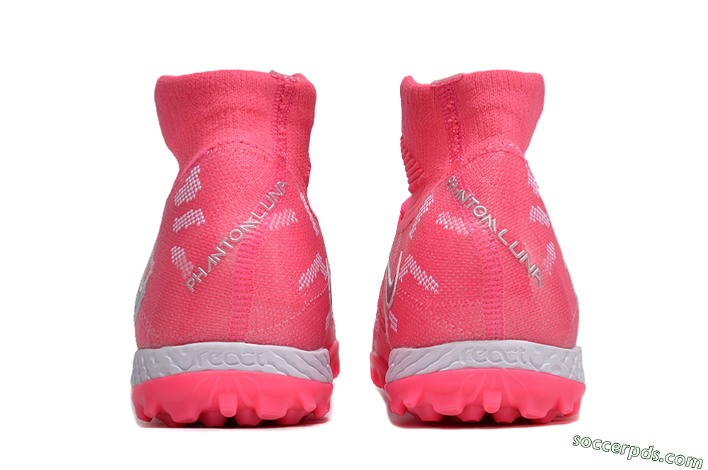 Nike Phantom Luna 2 Elite TF High-Tops Football Shoes - Pink/Silver/White 5