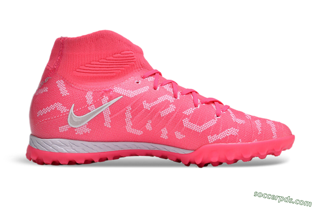 Nike Phantom Luna 2 Elite TF High-Tops Football Shoes - Pink/Silver/White 4