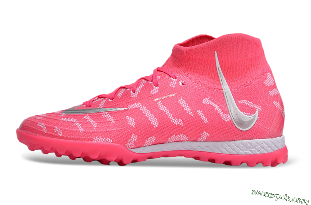 Nike Phantom Luna 2 Elite TF High-Tops Football Shoes - Pink/Silver/White 2