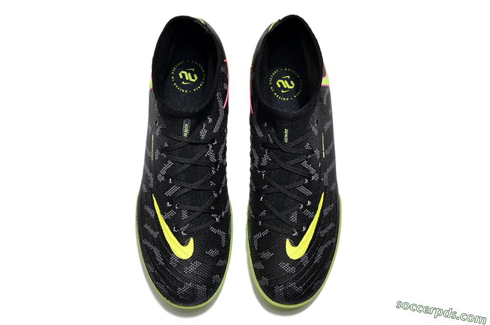 Nike Phantom Luna 2 Elite TF High-Tops Football Shoes - Black/Yellow/Pink 5