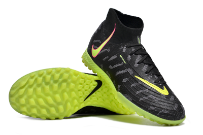Nike Phantom Luna 2 Elite TF High-Tops Football Shoes - Black/Yellow/Pink