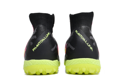 Nike Phantom Luna 2 Elite TF High-Tops Football Shoes - Black/Yellow/Pink