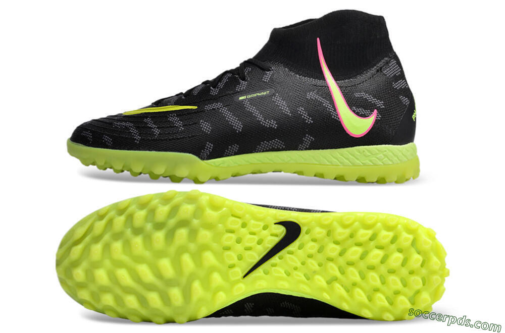Nike Phantom Luna 2 Elite TF High-Tops Football Shoes - Black/Yellow/Pink 0