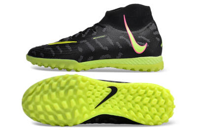 Nike Phantom Luna 2 Elite TF High-Tops Football Shoes - Black/Yellow/Pink