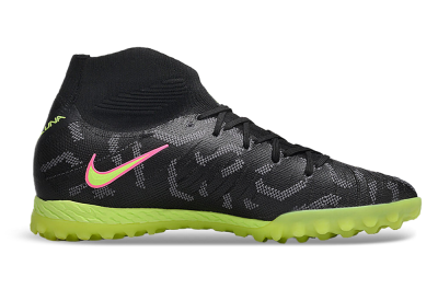 Nike Phantom Luna 2 Elite TF High-Tops Football Shoes - Black/Yellow/Pink