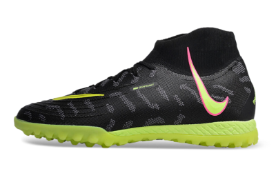 Nike Phantom Luna 2 Elite TF High-Tops Football Shoes - Black/Yellow/Pink