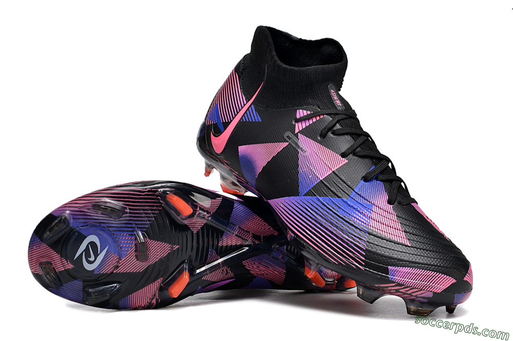 Nike Phantom Luna Elite FG High-Tops Football Boots - Black/Pink/Blue/Orange 3