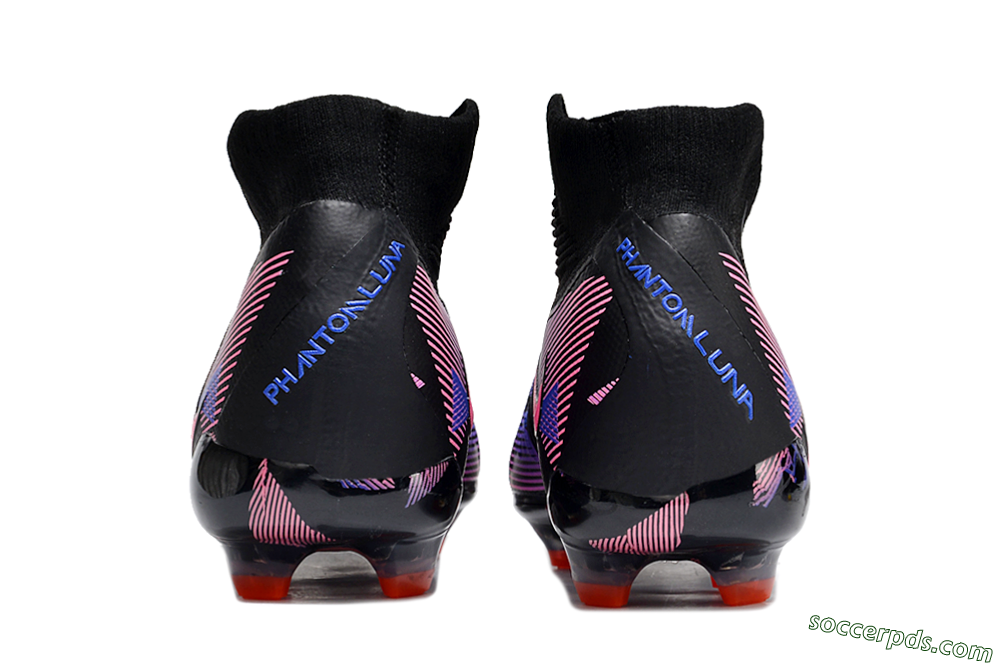 Nike Phantom Luna Elite FG High-Tops Football Boots - Black/Pink/Blue/Orange 6