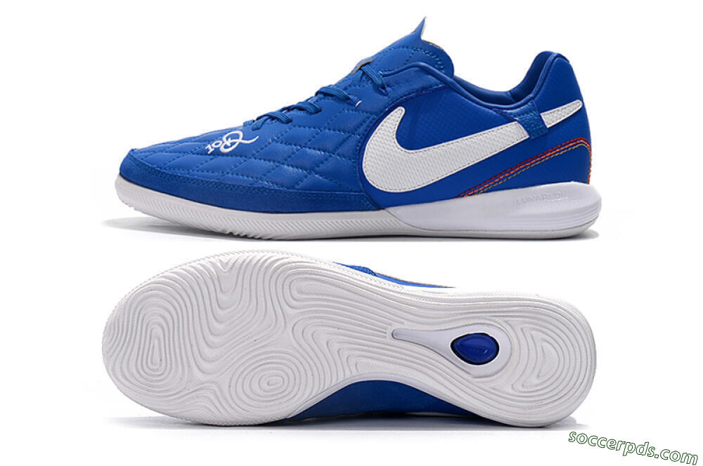 Nike TiempoX Finale IC Low-Tops Football Shoes - Blue/White 0