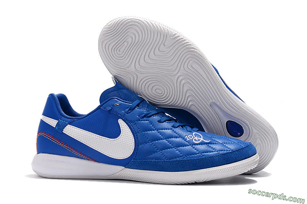 Nike TiempoX Finale IC Low-Tops Football Shoes - Blue/White 1